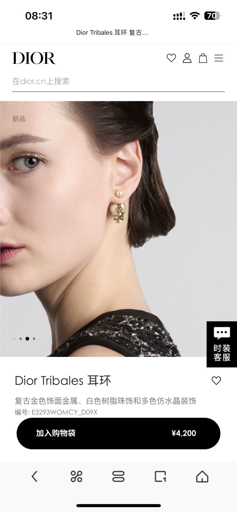 chr1st1an D10r earrings